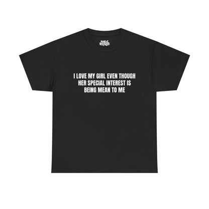 She Got Special Interests funny neurodivergent t-shirt alternate color, heavy cotton unisex tee