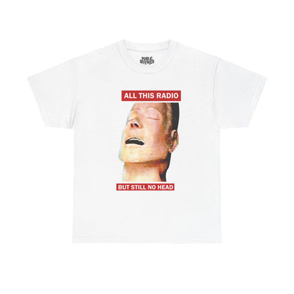 All This Radio funny absurd meme t-shirt front view, heavy cotton unisex tee