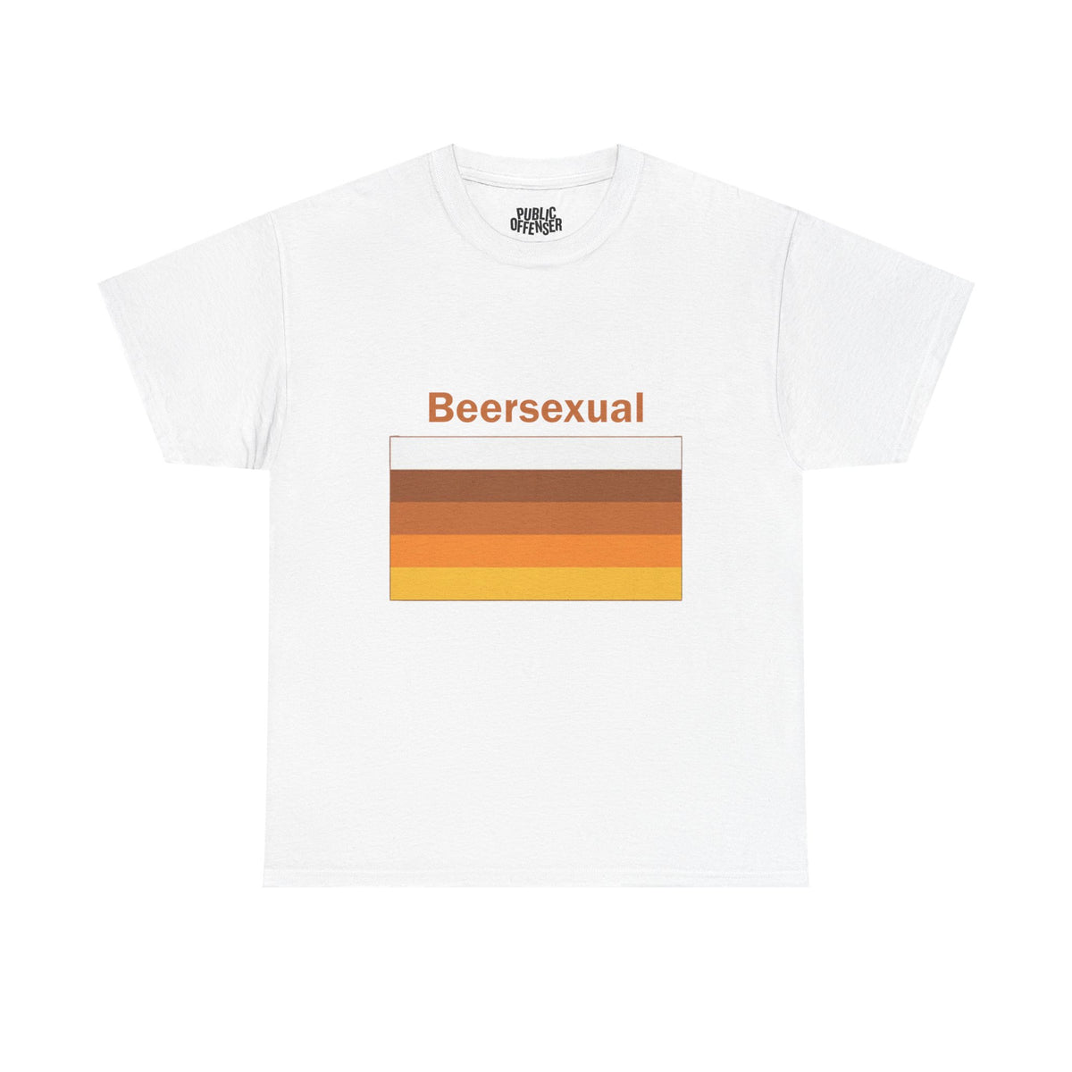 Beersexual funny beer lover t-shirt front view, heavy cotton unisex tee