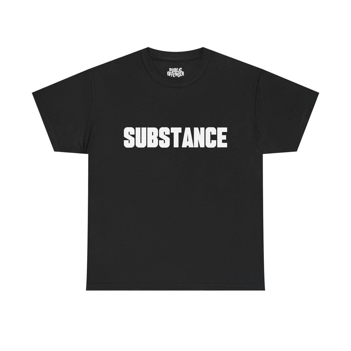 Substance funny minimalist sarcastic t-shirt alternate color, heavy cotton unisex tee