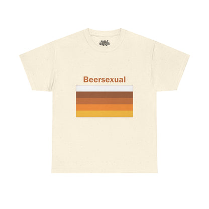 Beersexual funny beer lover t-shirt alternate color, heavy cotton unisex tee