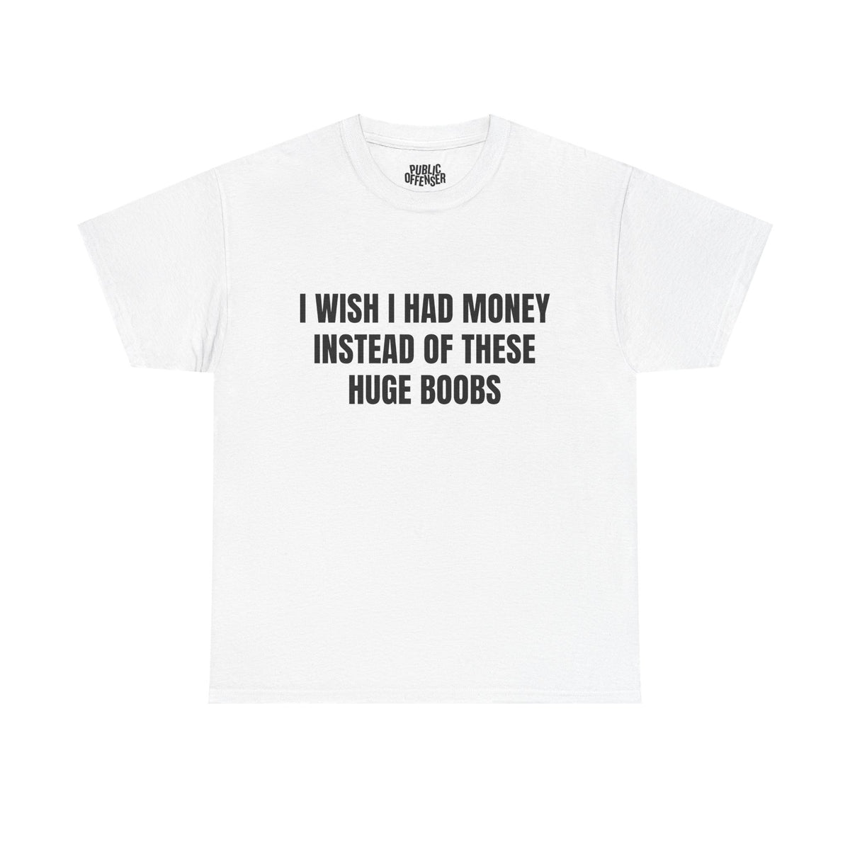 Huge Boobs funny adult humor novelty t-shirt alternate color, heavy cotton unisex tee